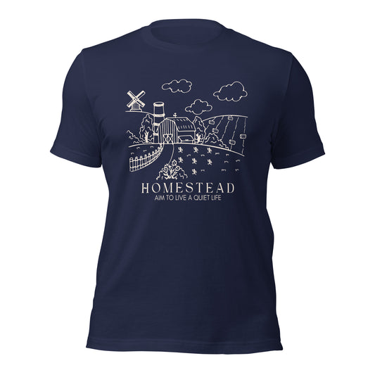 Homestead Aim to live a simple life Unisex t-shirt